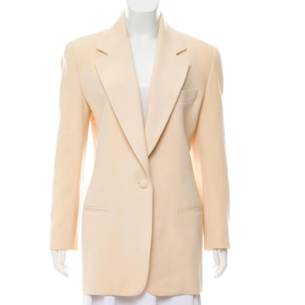 Donna Karan Ivory Oversized Blazer, Size M